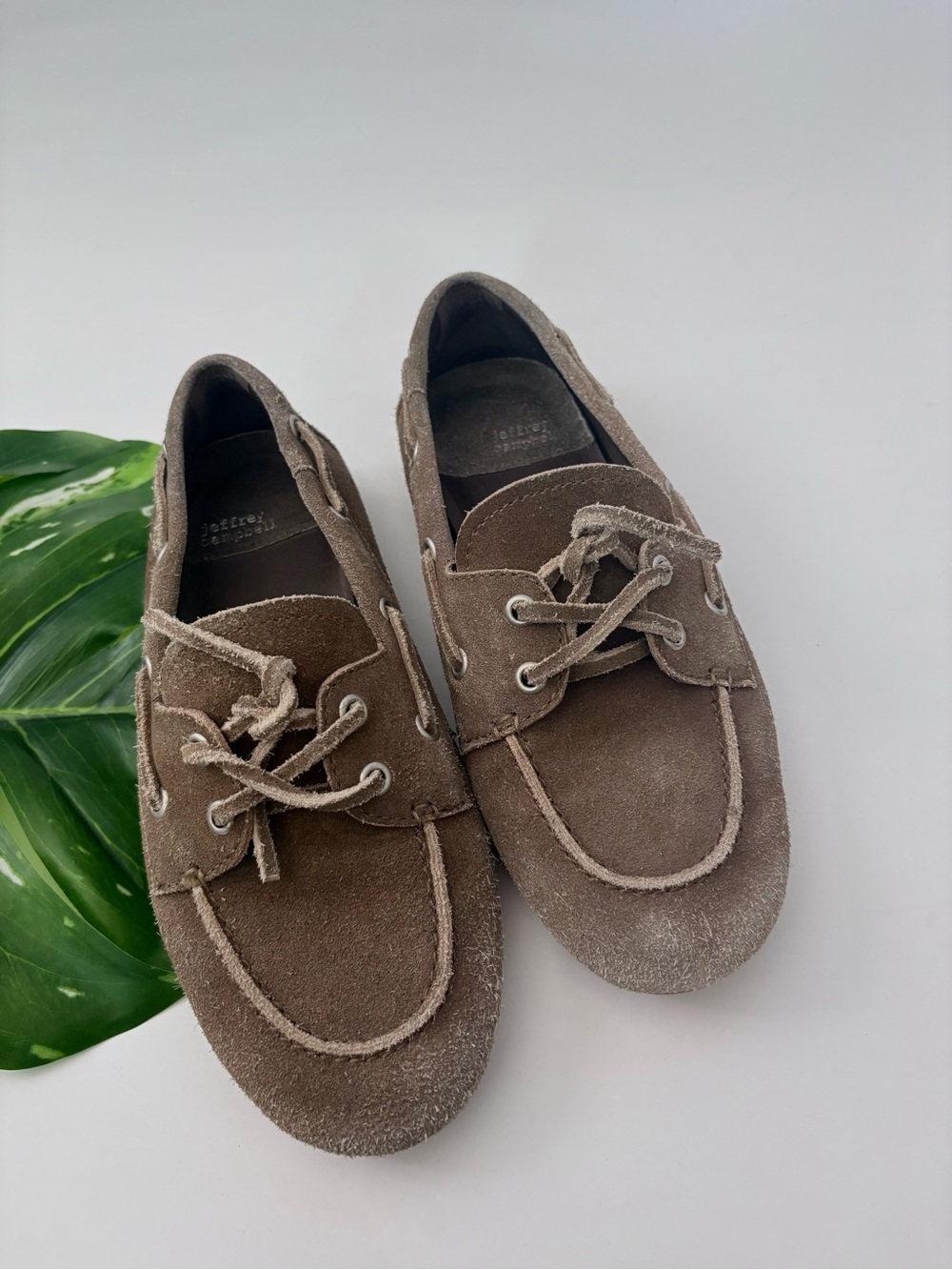 Jeffrey Campbell for Free People Yachting Day Leather Suede Boat Shoes